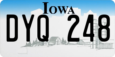IA license plate DYQ248