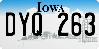 IA license plate DYQ263