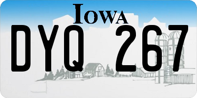 IA license plate DYQ267
