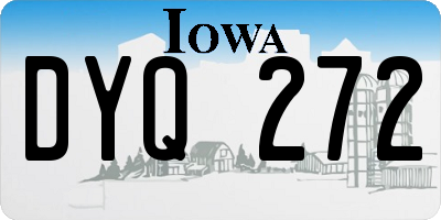 IA license plate DYQ272