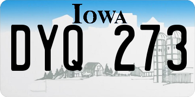 IA license plate DYQ273