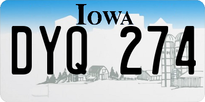 IA license plate DYQ274