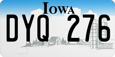 IA license plate DYQ276