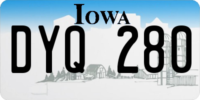 IA license plate DYQ280