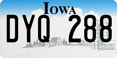 IA license plate DYQ288