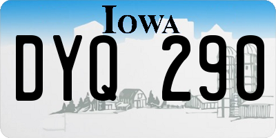 IA license plate DYQ290
