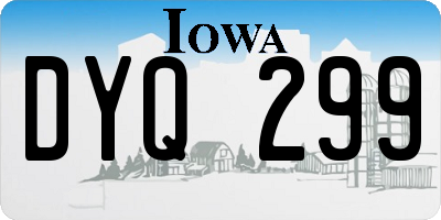 IA license plate DYQ299