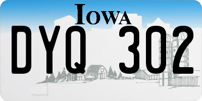 IA license plate DYQ302