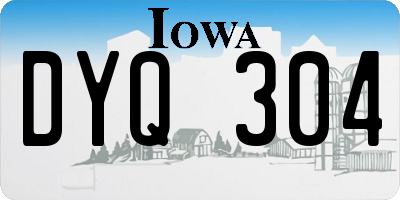 IA license plate DYQ304