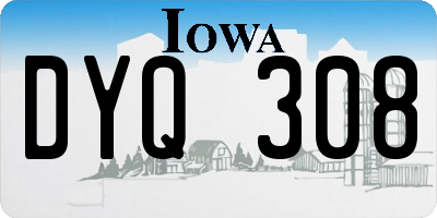 IA license plate DYQ308
