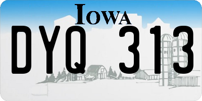 IA license plate DYQ313