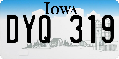 IA license plate DYQ319