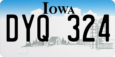 IA license plate DYQ324