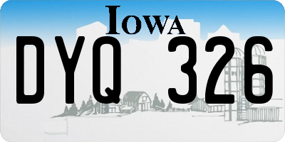 IA license plate DYQ326