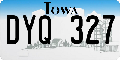 IA license plate DYQ327