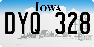 IA license plate DYQ328