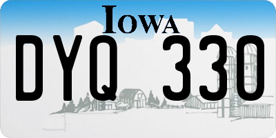 IA license plate DYQ330