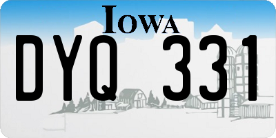 IA license plate DYQ331