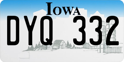 IA license plate DYQ332