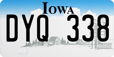 IA license plate DYQ338