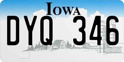 IA license plate DYQ346