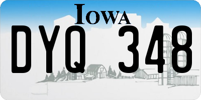 IA license plate DYQ348