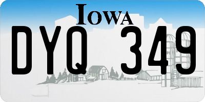 IA license plate DYQ349