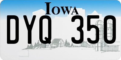 IA license plate DYQ350