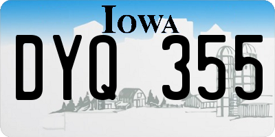 IA license plate DYQ355