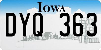 IA license plate DYQ363