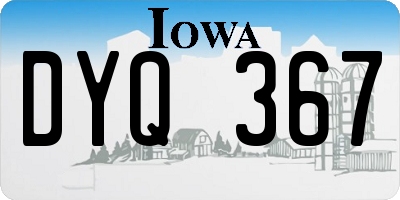 IA license plate DYQ367