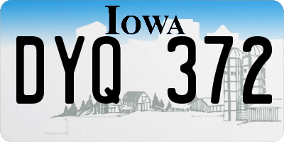 IA license plate DYQ372