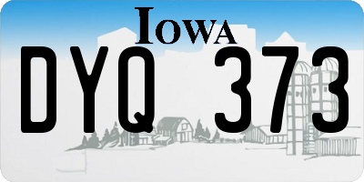 IA license plate DYQ373