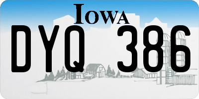 IA license plate DYQ386