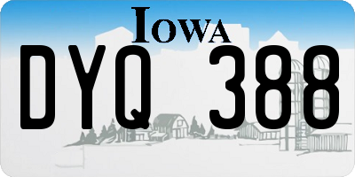 IA license plate DYQ388