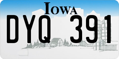 IA license plate DYQ391