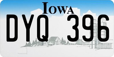 IA license plate DYQ396