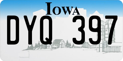 IA license plate DYQ397