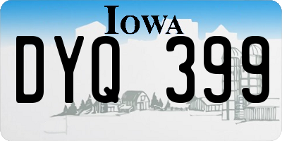 IA license plate DYQ399