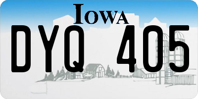 IA license plate DYQ405