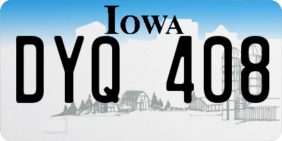 IA license plate DYQ408