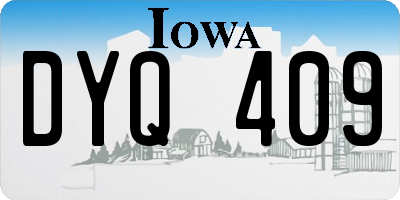 IA license plate DYQ409