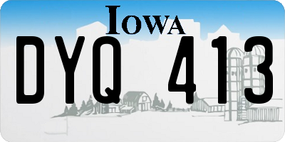IA license plate DYQ413