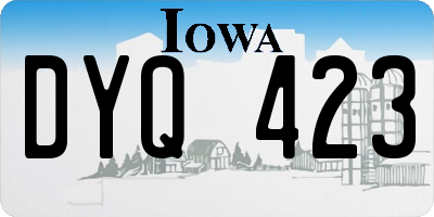 IA license plate DYQ423