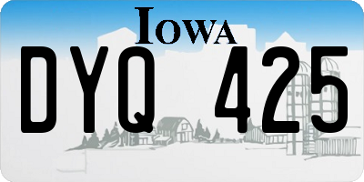IA license plate DYQ425