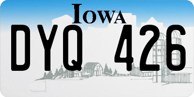 IA license plate DYQ426
