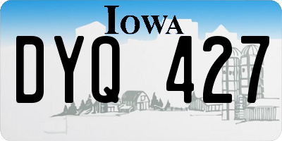 IA license plate DYQ427