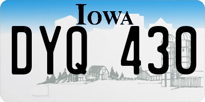 IA license plate DYQ430