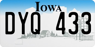 IA license plate DYQ433