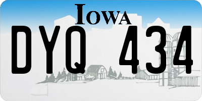 IA license plate DYQ434